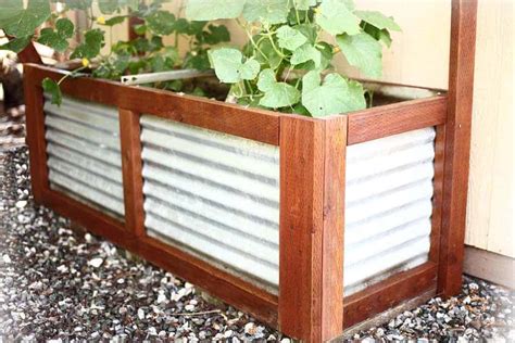 courigated metal garden box plans|diy corrugated metal garden.